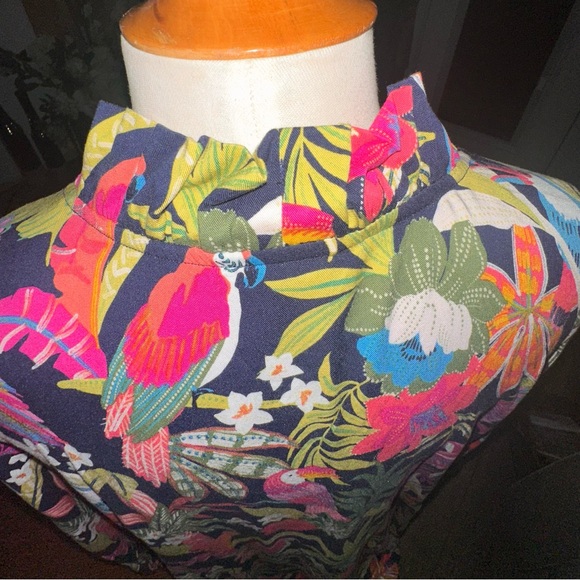 Crown & Ivy Pink and Blue Ruffled Blouse - Picture 6 of 8